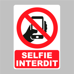 Sticker Pictogramme Selfie Interdit