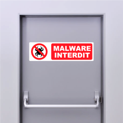 Sticker Panneau Malware Interdit