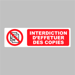 Sticker Panneau Ne Pas Copier