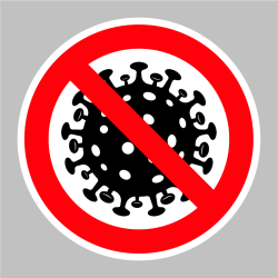 Sticker Virus Interdit