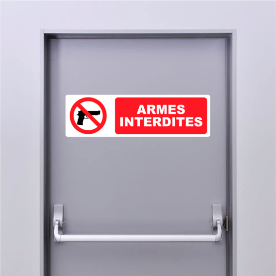 Autocollant "Mon Enfant A Un Garde Du Corps Armé" - Sticker Vinyle Delusional Signs - Neuf Sous Emballage - Humour Décalé