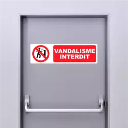 Autocollant Pictogramme Vandalisme Interdit
