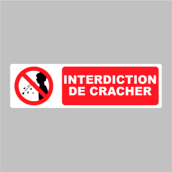 Sticker Pictogramme Interdiction de cracher