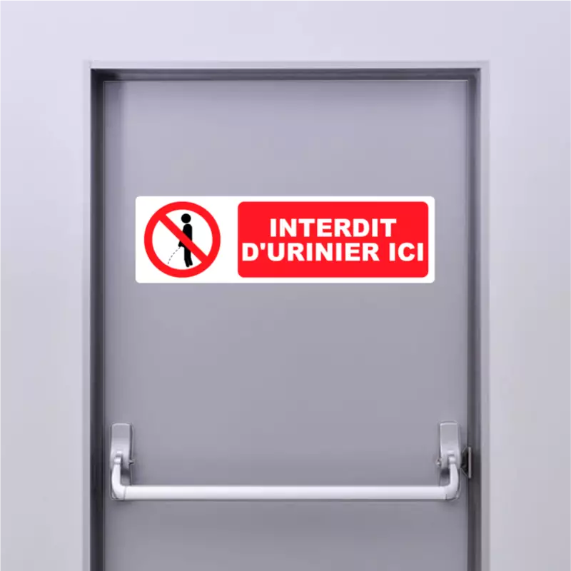 Autocollant Pictogramme Interdit d'uriner ici Autocollant Pictogramme Interdit d'uriner ici