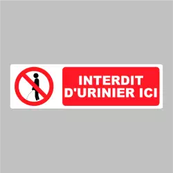 Sticker Pictogramme Interdit d'uriner ici