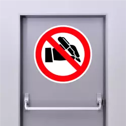 Autocollant Interdiction d'écrire sur le mur