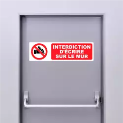 Autocollant Pictogramme Interdiction d'ecrire sur le mur
