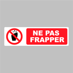 Sticker Pictogramme Ne Pas Frapper