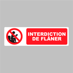 Sticker Pictogramme Interdiction de flâner