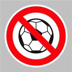 Sticker Jeux de ballon interdit