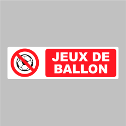 Sticker Pictogramme Jeux de ballon interdit