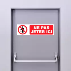 Autocollant Pictogramme Ne pas jeter ici