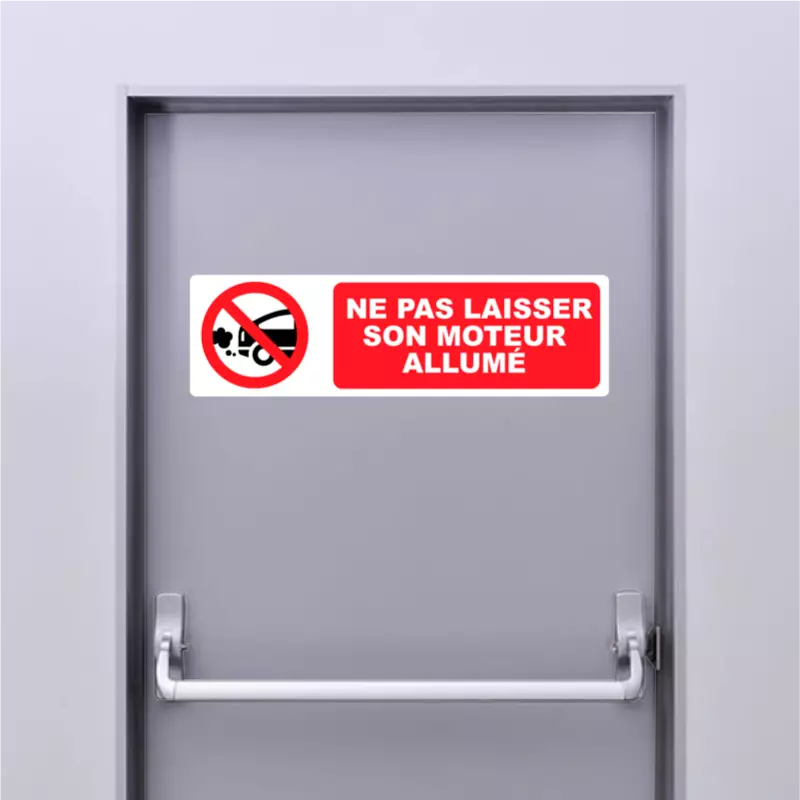 Autocollant Pictogramme Ne Pas Laisser Son Moteur Allumé Autocollant Pictogramme Ne Pas Laisser Son Moteur Allumé