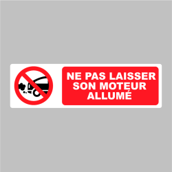 Sticker Pictogramme Ne Pas Laisser Son Moteur Allumé