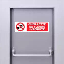 Autocollant Pictogramme cueillette de fleurs interdit