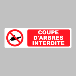 Sticker Pictogramme Coupe D'Arbres interdite