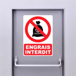 Autocollant Panneau Sans Engrais