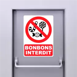 Autocollant Panneau Bonbons...