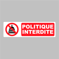 Sticker Pictogramme Politique interdite