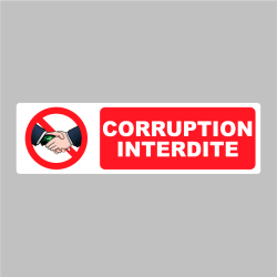 Sticker Pictogramme Corruption interdite