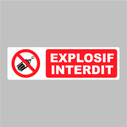 Sticker Pictogramme Dispositif Explosif Interdit
