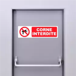 Autocollant Pictogramme Corne interdite