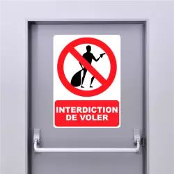 Autocollant Panneau Interdiction de voler