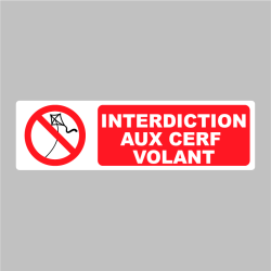Sticker Pictogramme Interdiction Aux Cerf Volant