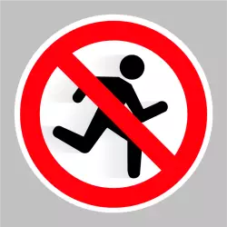 Sticker Interdiction De Courir