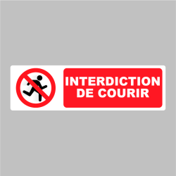 Sticker Pictogramme Interdiction De Courir