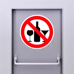 Autocollant Boissons Alcoolisées Interdites