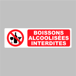 Sticker Pictogramme Boissons Alcoolisées Interdites