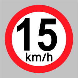 Sticker 15 km/h