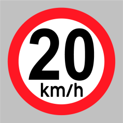 Sticker 20 km/h
