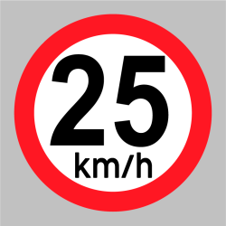 Sticker 25 km/h