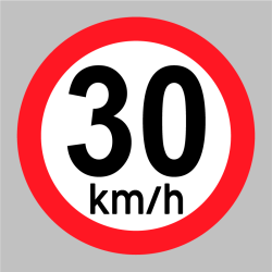 Sticker 30 km/h