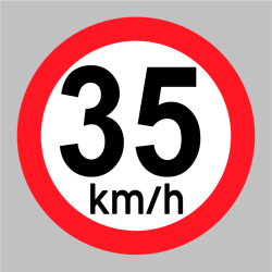 Sticker 35 km/h