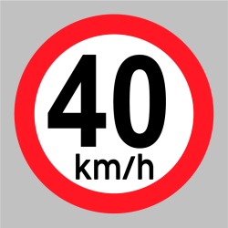 Sticker 40 km/h