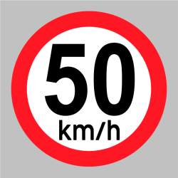 Sticker 50 km/h