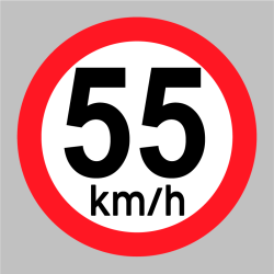 Sticker 55 km/h