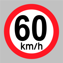 Sticker 60 km/h