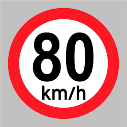 Sticker 80 km/h