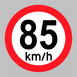 Sticker 85 km/h