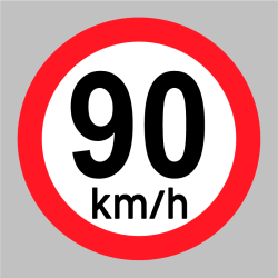 Sticker 90 km/h