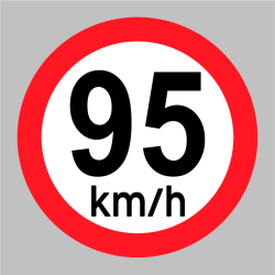 Sticker 95 km/h