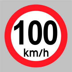 Sticker 100 km/h