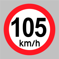 Sticker 105 km/h