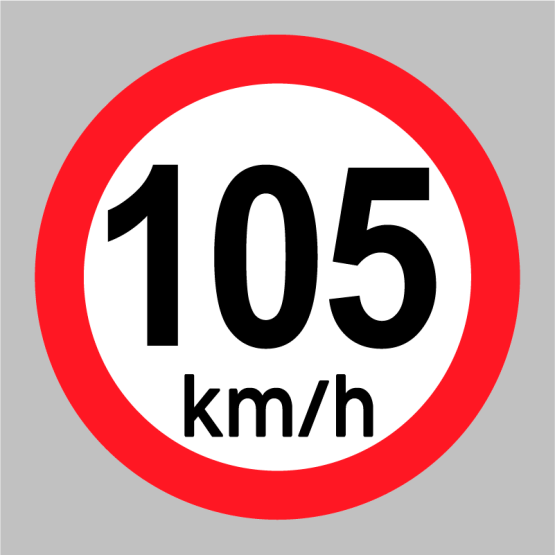 Autocollant 105 km/h | Zone Signaletique