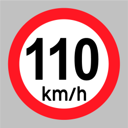 Sticker 110 km/h