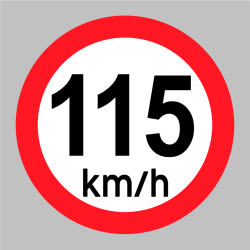 Sticker 115 km/h